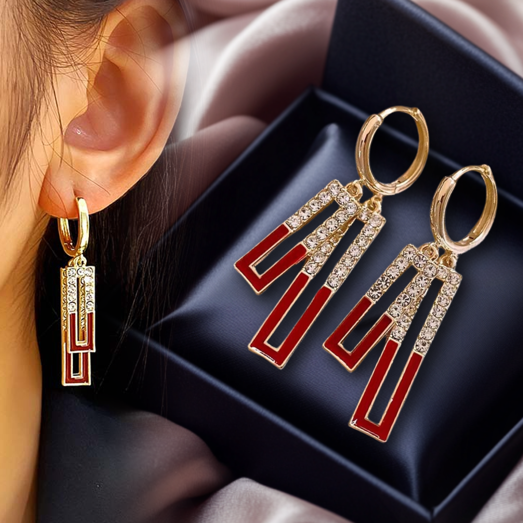 Pendientes de lujo dorados